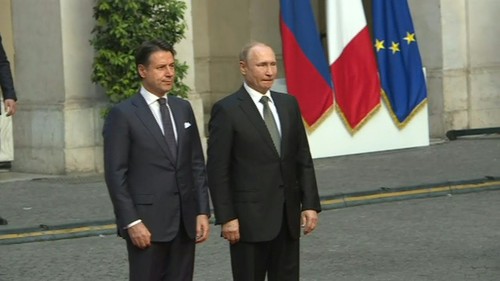 Giuseppe Conte reçoit Vladimir Poutine à Rome  - ảnh 1