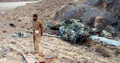 Six morts dans le crash d'un hélicoptère militaire pakistanais - ảnh 1