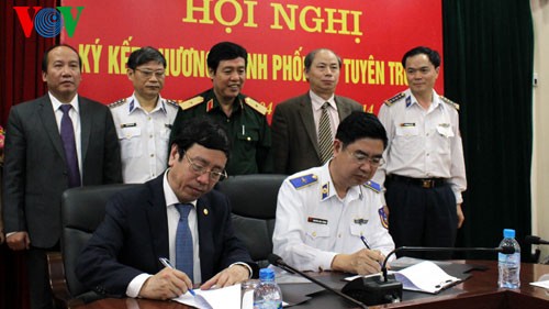 Đài TNVN ký kết tuyên truyền với Bộ tư lệnh cảnh sát biển  - ảnh 1