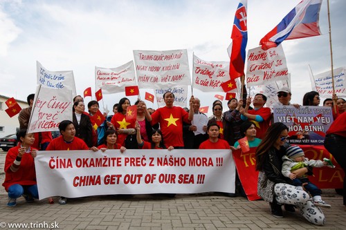 Cộng đồng người Việt tại đông Slovakia mít tinh phản đối Trung Quốc - ảnh 7