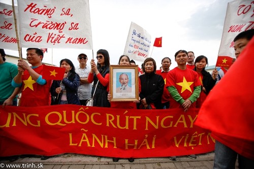 Cộng đồng người Việt tại đông Slovakia mít tinh phản đối Trung Quốc - ảnh 9