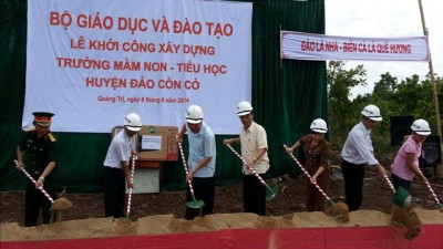 Khởi công xây dựng trường học Mầm non- Tiểu học Hoa Phong Ba trên đảo Cồn Cỏ - ảnh 1