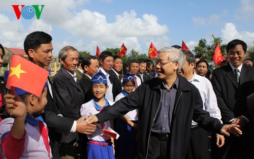 Tổng Bí thư Nguyễn Phú Trọng thăm và làm việc tại tỉnh Quảng Trị - ảnh 1