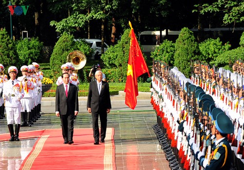 Chủ tịch nước Trần Đại Quang hội đàm với Tổng thống Myanmar - ảnh 1