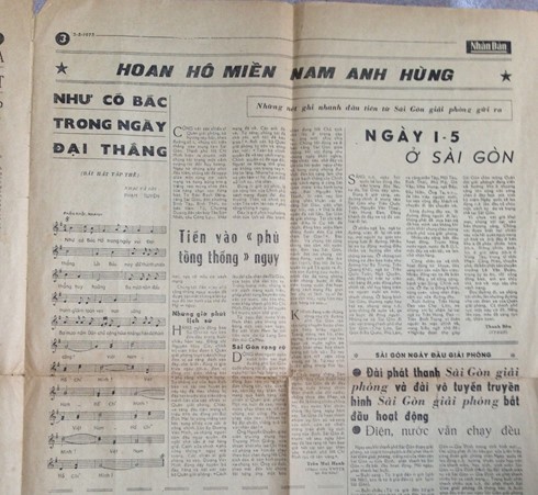 Bản tường thuật đầu tiên của báo chí Việt Nam về chiến thắng lịch sử ngày 30/04/1975 - ảnh 1