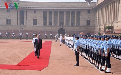 Lễ đón chính thức Chủ tịch nước thăm cấp Nhà nước Cộng hòa Ấn Độ - ảnh 1