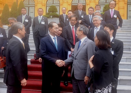 Chủ tịch nước Trần Đại Quang tiếp đoàn Ủy ban Kinh tế Nhật - Việt Keidanren - ảnh 1