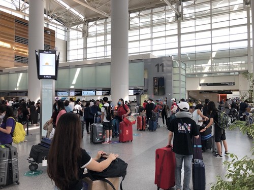 Máy bay chở hơn 340 công dân từ Mỹ về Việt Nam hạ cánh ở Nội Bài - ảnh 1