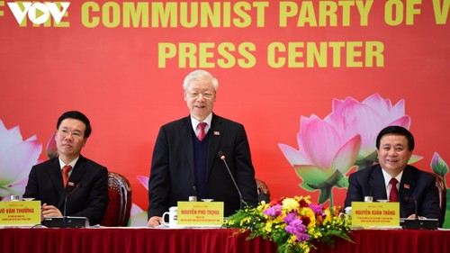 Tổng Bí thư, Chủ tịch nước Nguyễn Phú Trọng chủ trì họp báo quốc tế sau thành công của Đại hội  - ảnh 1