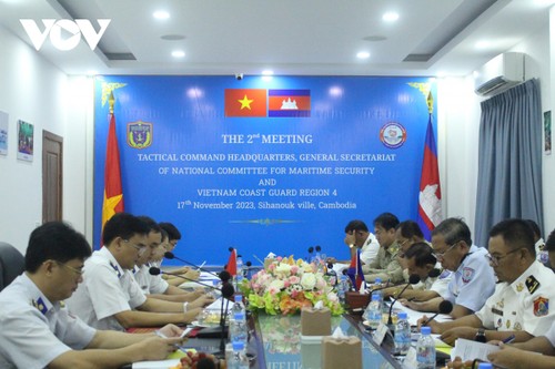 Thúc đẩy giao lưu đối ngoại giữa Bộ tư lệnh Vùng Cảnh sát biển 4 và Sở Chỉ huy Chiến thuật tiền phương Campuchia  - ảnh 1