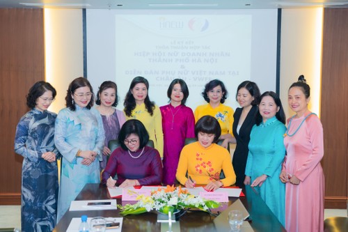 Diễn đàn phụ nữ Việt Nam tại Châu Âu ký kết hợp tác với Hiệp hội nữ doanh nhân thành phố Hà Nội - ảnh 2