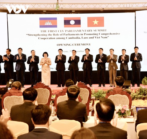 เปิดการประชุมผู้นำรัฐสภากัมพูชา ลาวและเวียดนามครั้งที่ 1 - ảnh 1