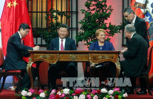 China y Chile comprometidos a aumentar intercambio comercial - ảnh 1