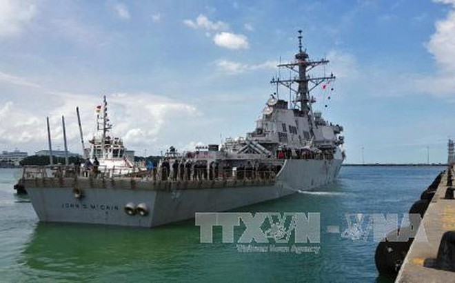 Estados Unidos identifica los restos de los tripulantes desaparecidos del destructor USS John McCain - ảnh 1