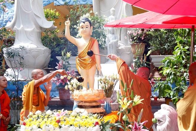 Compatriotas en el extranjero conmemoran el 2562 aniversario del nacimiento y la iluminación de Buda - ảnh 1