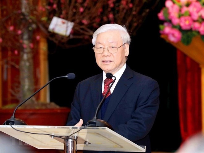 Logros de 2018 sienta la base para desarrollo nacional, afirma máximo dirigente político de Vietnam - ảnh 1