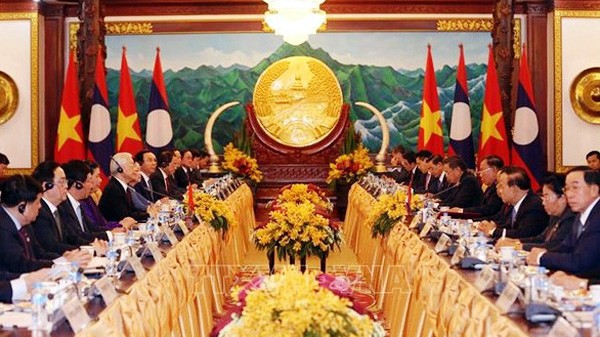 Máximo líder de Vietnam comienza agenda de trabajo en Laos - ảnh 1