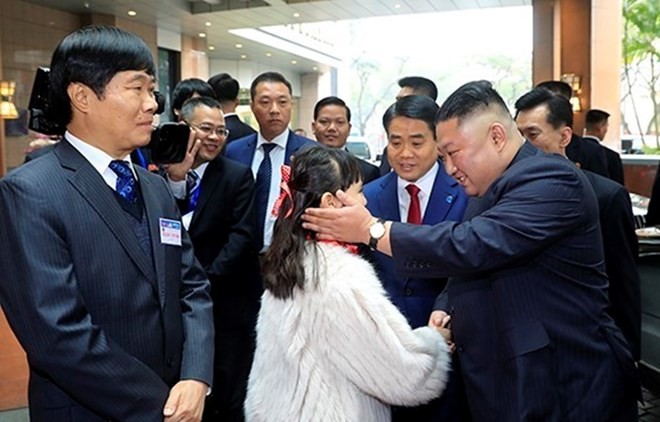 Líder norcoreano Kim Jong-un arriba a Hanói  - ảnh 1