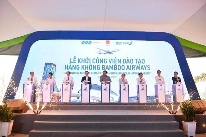Bamboo Airways empieza a construir su primer centro de entrenamiento aeronáutico en Vietnam - ảnh 1