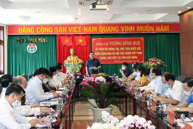 El presidente de la Asamblea Nacional realiza una visita de trabajo a la provincia de Dak Nong - ảnh 1