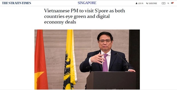 Vietnam y Singapur buscan cooperar en desarrollo de la economía verde y digital - ảnh 1