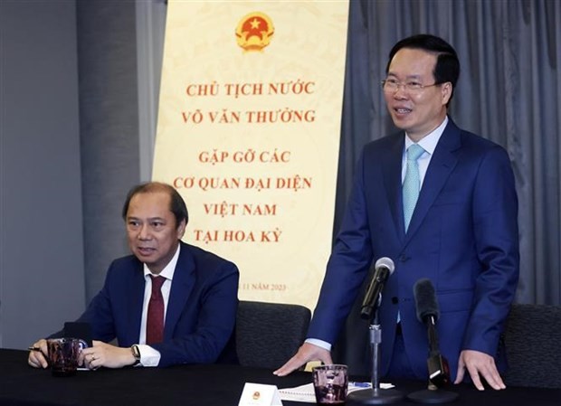 El Presidente de Vietnam recibe a compatriotas residentes en Estados Unidos - ảnh 1