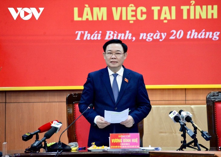 Thai Binh deberá lograr un crecimiento económico de al menos 2 dígitos, solicita el Presidente del Parlamento - ảnh 1