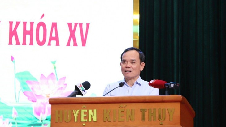 El Viceprimer Ministro se reúne con los votantes en la ciudad de Hai Phong - ảnh 1