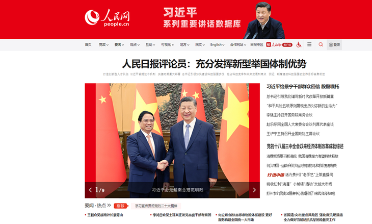 Medios chinos cubren audazmente la visita del Primer Ministro de Vietnam a China - ảnh 1
