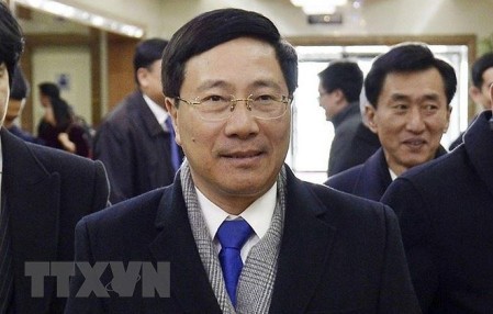 Canciller vietnamita inicia visita official a Corea del Norte  - ảnh 1