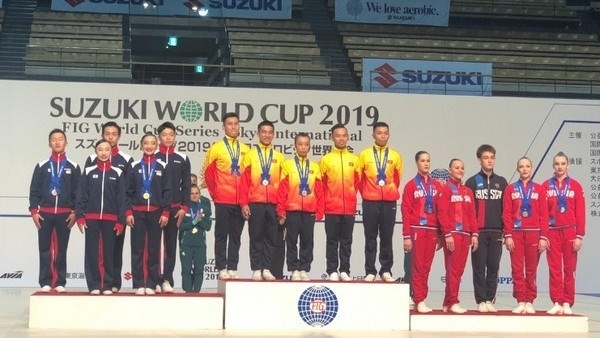 Vietnam gana tres medallas de oro en el campeonato internacional de aeróbics - ảnh 1