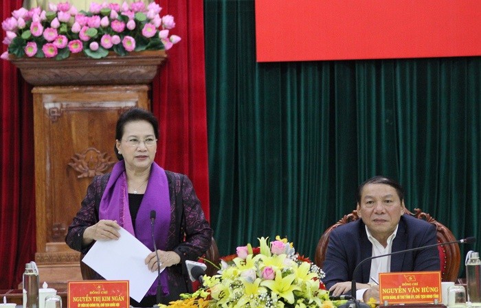 Presidenta de Asamblea Nacional de Vietnam trabaja con autoridades de Quang Tri - ảnh 1