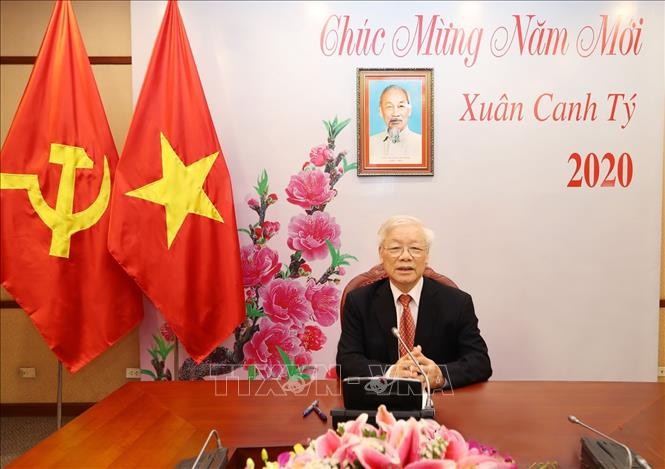 Máximo líder político de Vietnam felicita al pueblo chino en ocasión del Año Nuevo Lunar 2020  - ảnh 1