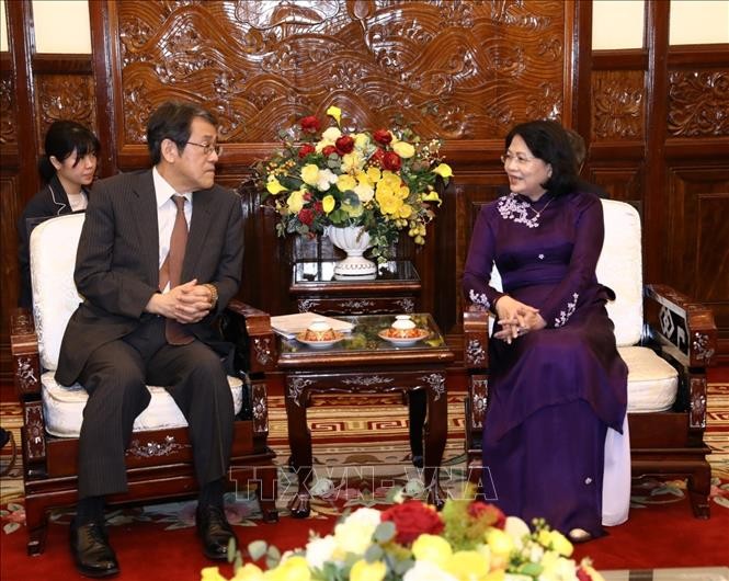 Vicepresidenta vietnamita se reúne con embajador saliente de Japón - ảnh 1