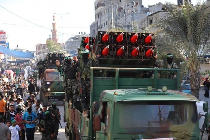 Hamás realiza desfile militar en Gaza  - ảnh 1