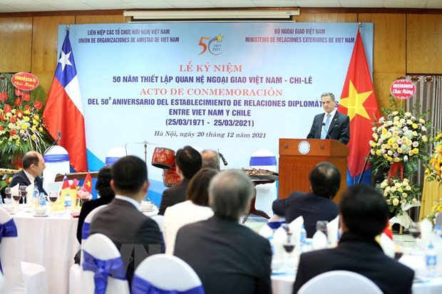 Conmemoración en Hanói de 50 años del establecimiento de relaciones diplomáticas Vietnam-Chile - ảnh 1