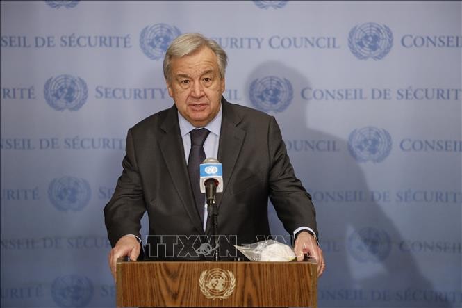 Jefe de la ONU insta a resolver la crisis Rusia-Ucrania por medios diplomáticos  - ảnh 1