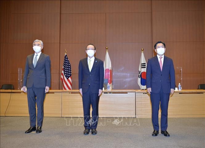 Estados Unidos, Corea del Sur y Japón abordarán el tema de Corea del Norte  - ảnh 1