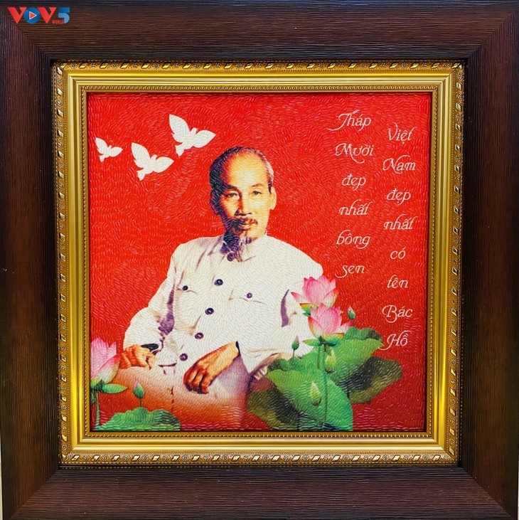 Singulares pinturas de arroz del tío Ho - ảnh 6