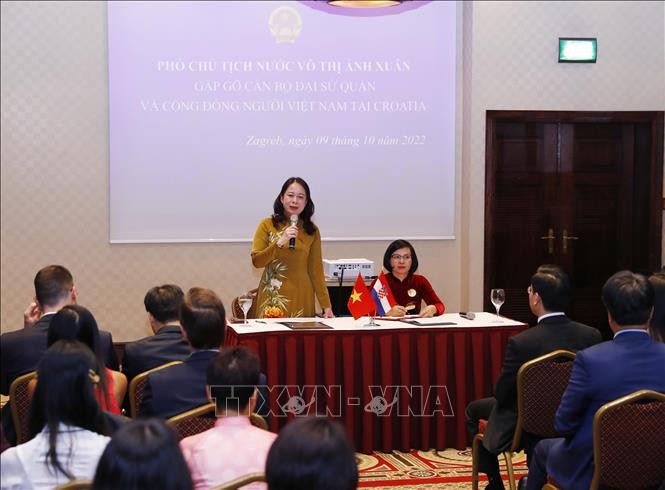 Vicepresidenta vietnamita inicia visita oficial a Croacia - ảnh 1
