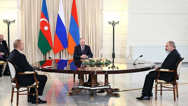 Líderes de Rusia, Azerbaiyán y Armenia emiten declaración conjunta sobre Nagorno-Karabaj - ảnh 1