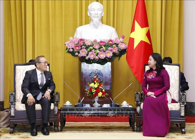 Vicepresidenta de Vietnam se reúne con Presidente de Kyodo News de Japón - ảnh 1