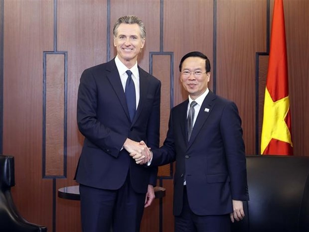 Presidente de Vietnam recibe al Gobernador del estado de California - ảnh 1