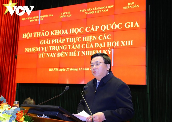 Inicia seminario sobre el despliegue de tareas clave del XIII Congreso Nacional del Partido Comunista de Vietnam - ảnh 1