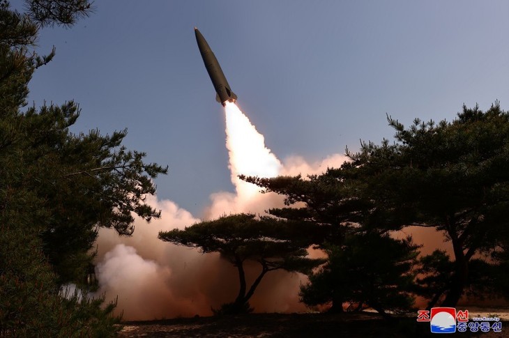 Corea del Norte confirma lanzamiento de prueba de un misil balístico táctico utilizando nueva tecnología  - ảnh 1