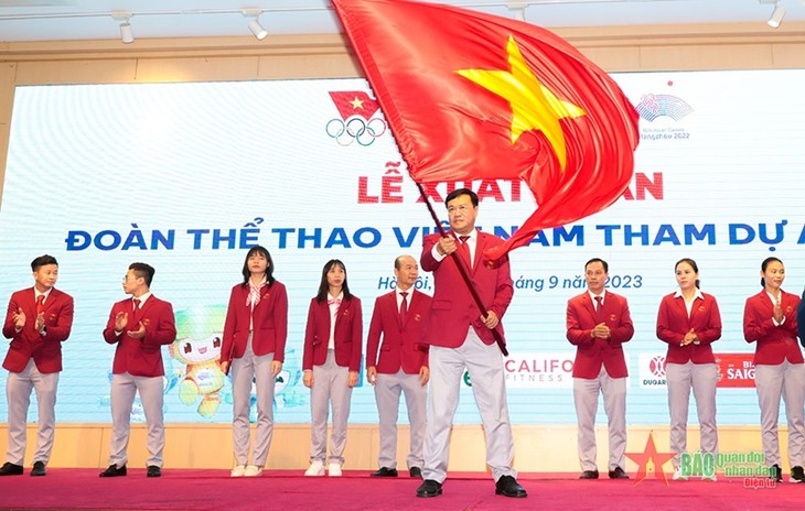 越南体育代表团举行第19届亚运会出征仪式 - ảnh 1