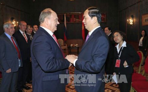 Tran Dai Quang rencontre le président du Parti communiste russe - ảnh 1