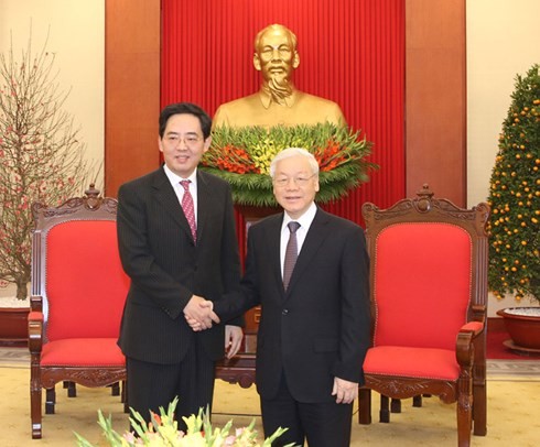  Le secrétaire général du Parti communiste vietnamien reçoit l’ambassadeur chinois - ảnh 1