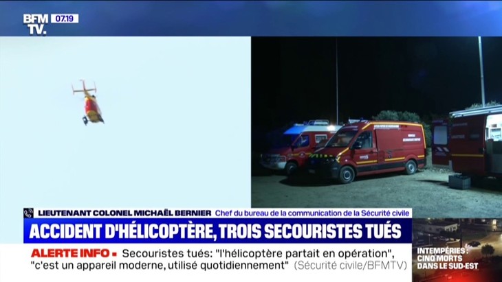 Intempéries en France : Cinq morts, dont trois secouristes tués dans un accident d’hélicoptère - ảnh 1