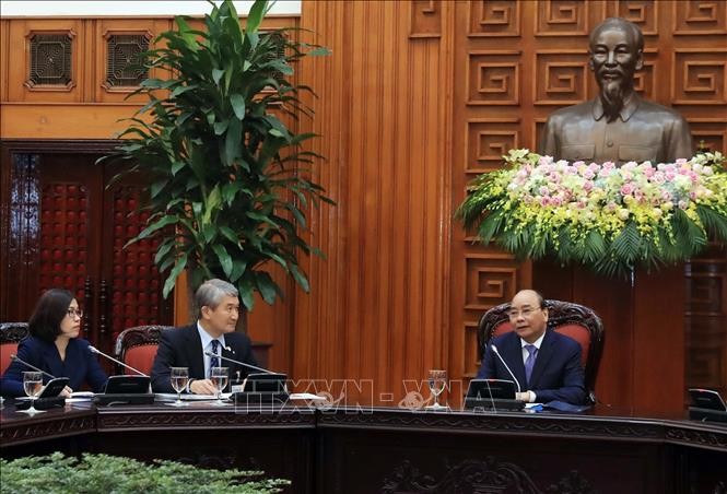 Le Premier ministre reçoit une délégation de la Commission économique Japon-Vietnam  - ảnh 1